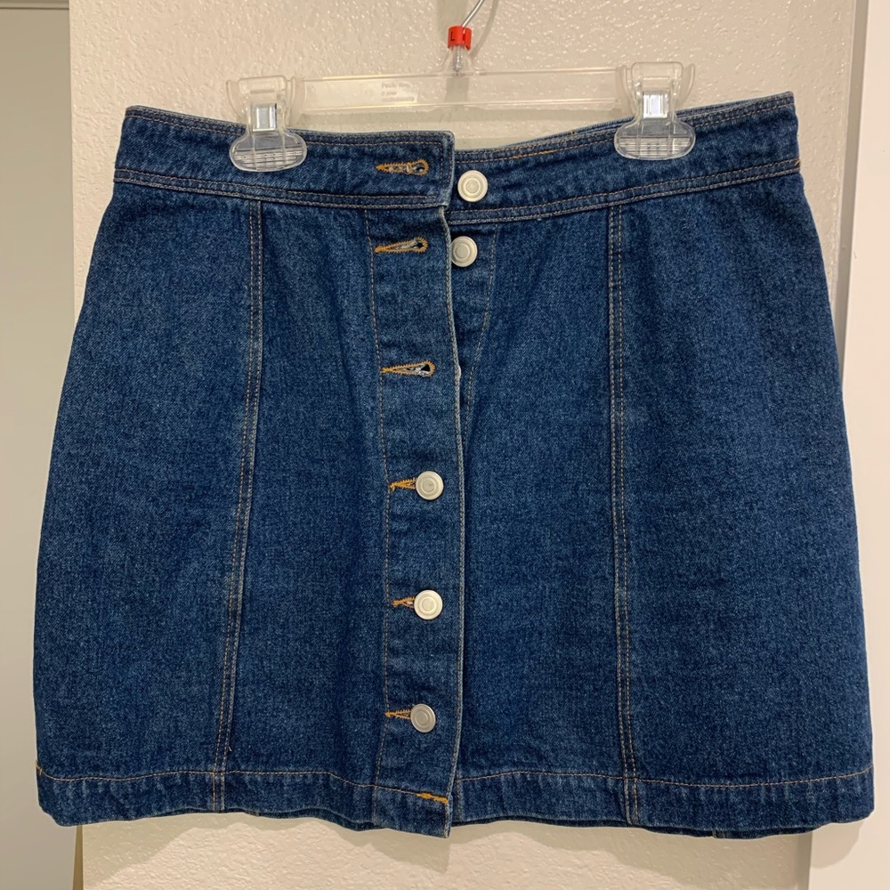 Vintage Style Retro High Waist Denim Skirt